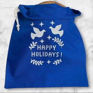 Christmas Holiday Cotton Linen Bread Bag, Sourdough Gift Bag for Gifting Bread